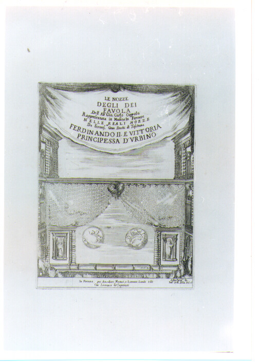 SCENA TEATRALE (stampa) di Parigi Alfonso I, Della Bella Stefano (sec. XVII)
