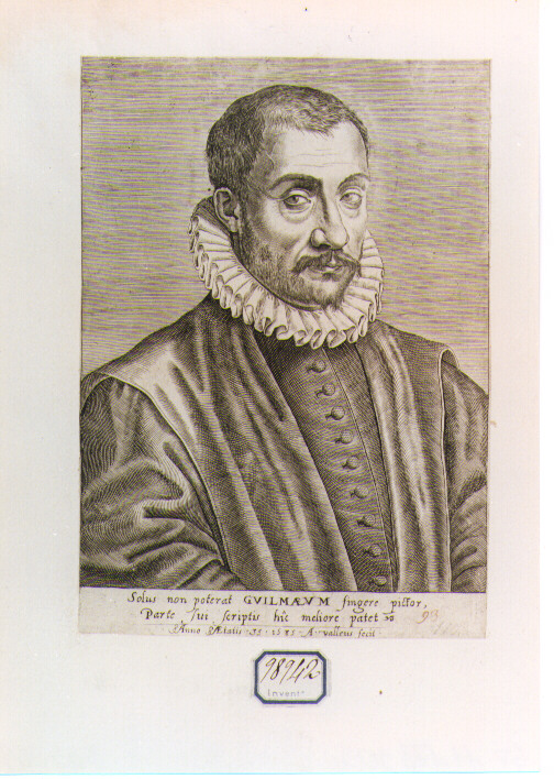 RITRATTO DI GUILMAEUS (stampa controfondata smarginata) di Vallée Alexandre (sec. XVI)