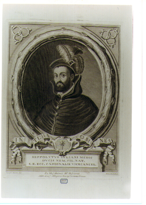 RITRATTO DEL CARDINALE IPPOLITO DE' MEDICI (stampa) di Zaballi Antonio, Zocchi Giuseppe (sec. XVIII)