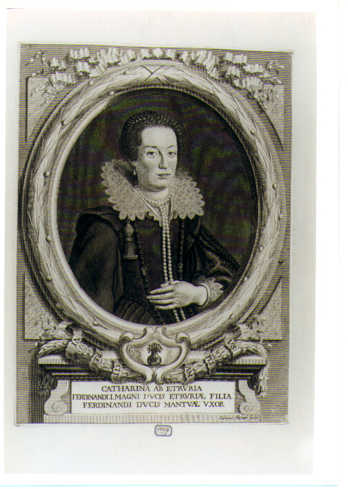 RITRATTO DI CATERINA DE' MEDICI (stampa) di Haelwegh Adriaen (sec. XVIII)