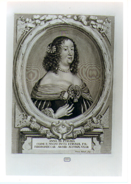 RITRATTO DI ANNA DE' MEDICI (stampa) di Haelwegh Adriaen (sec. XVIII)