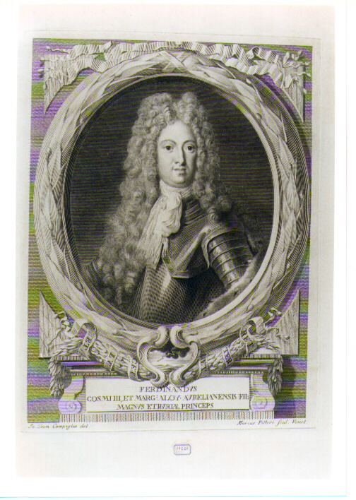 RITRATTO DI FERDINANDO DE' MEDICI (stampa) di Campiglia Giovanni Domenico, Pitteri Marco Alvise (sec. XVIII)