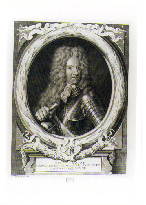 RITRATTO DI GIOVANNI GASTONE I DE' MEDICI (stampa) di Preissler Georg Martin, Campiglia Giovanni Domenico (sec. XVIII)