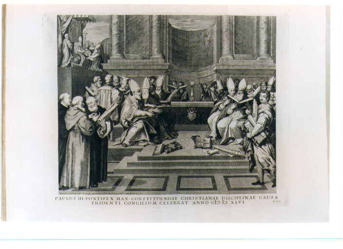 CONCILIO DI TRENTO (stampa) di Zuccari Taddeo (CERCHIA), Von Prenner Georg Gaspar (sec. XVIII)