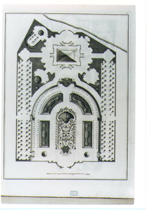 PIANTA TOPOGRAFICA DI GIARDINO (stampa) di Danreiter Franz Anton - AMBITO VIENNESE (sec. XVIII)