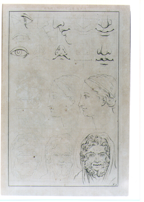 STUDIO DI TESTE (stampa) di De Lairesse Gèrard (CERCHIA) (sec. XVIII)