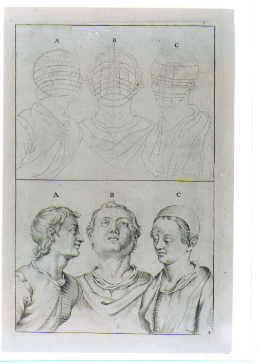 STUDIO DI TESTE (stampa) di De Lairesse Gèrard (CERCHIA) (sec. XVIII)