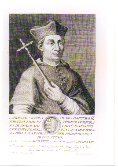 RITRATTO DEL CARDINALE NICOLA FORTEGUERRI (stampa) di Vascellini Gaetano, Giusti Giacinto (sec. XVIII)
