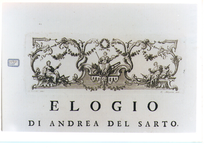 ALLEGORIA DELLA PITTURA, DELL'ARCHITETTURA E DELLA SCULTURA (stampa) di Zocchi Giuseppe, Allegrini Francesco (sec. XVIII)