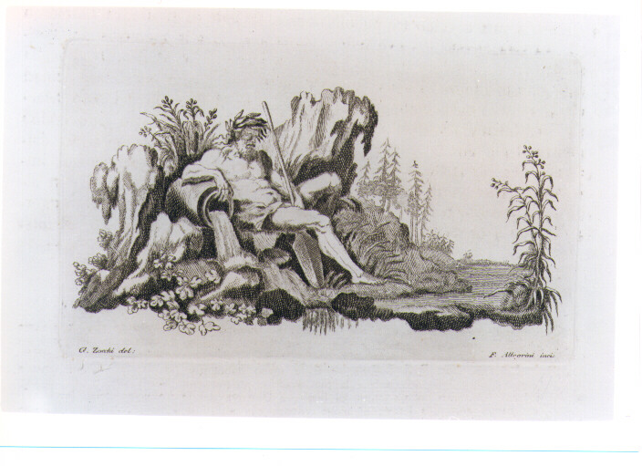 ALLEGORIA DEL FIUME ARNO (stampa) di Allegrini Francesco, Zocchi Giuseppe (sec. XVIII)