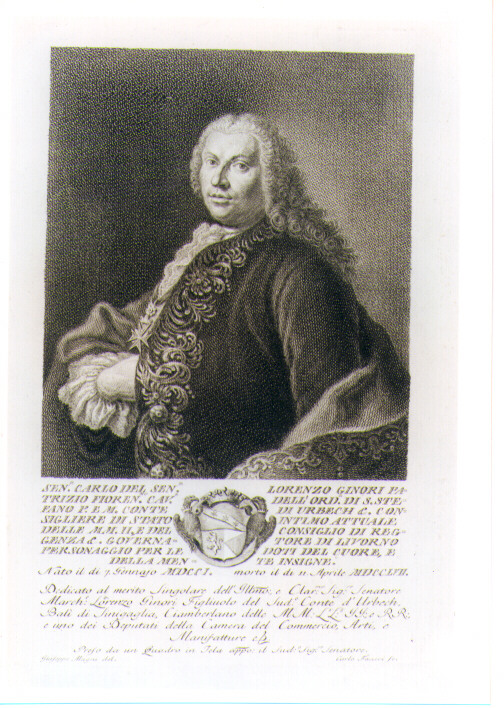 RITRATTO DI CARLO GINORI (stampa) di Faucci Carlo, Magni Giuseppe (sec. XVIII)
