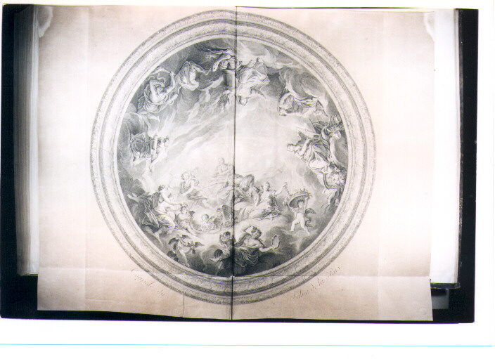 ALLEGORIA DELLA PACE (stampa smarginata) di Lebrun Charles, Cars Laurent, Masse Jean Baptiste (sec. XVIII)