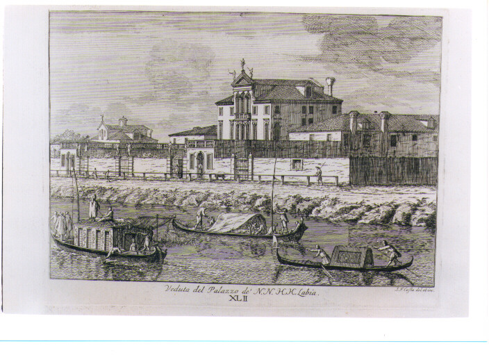 VEDUTA DEL PALAZZO DEI LABIA (stampa) di Costa Giovanni Francesco (sec. XVIII)