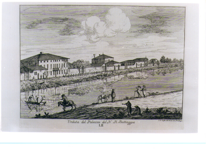 VEDUTA DEL PALAZZO BATTAGGIA (stampa) di Costa Giovanni Francesco (sec. XVIII)
