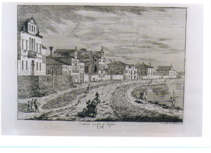 VEDUTA DEL TAGLIO DEL FIUME BRENTA (stampa) di Costa Giovanni Francesco (sec. XVIII)