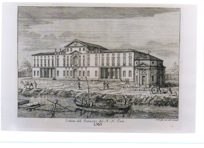 VEDUTA DEL PALAZZO TRON (stampa) di Costa Giovanni Francesco (sec. XVIII)