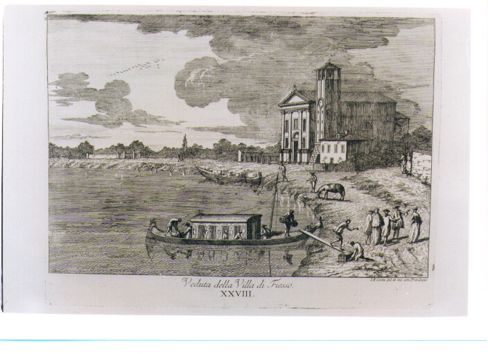VEDUTA DELLA VILLA DI FIESSO (stampa) di Costa Giovanni Francesco (sec. XVIII)