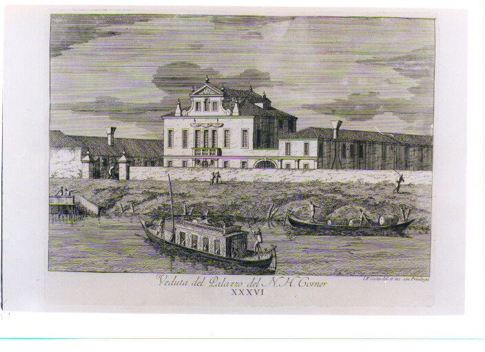 VEDUTA DEL PALAZZO CORNER (stampa) di Costa Giovanni Francesco (sec. XVIII)
