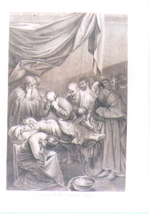 transito della Madonna (stampa) di Merisi Michelangelo detto Caravaggio, Vallée Simon (sec. XVIII)