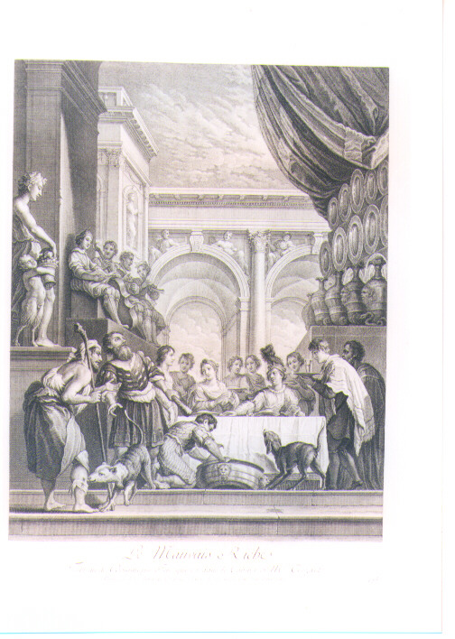 PARABOLA DEL RICCO EPULONE (stampa) di Fetti Domenico, Haussard Jean Baptiste (sec. XVIII)