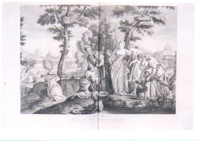 MOSE' CONSEGNATO ALLA FIGLIA DEL FARAONE (stampa) di Caliari Paolo detto Paolo Veronese, Jeaurat Edme (sec. XVIII)