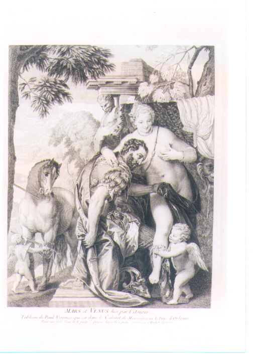 VENERE E MARTE (stampa) di Caliari Paolo detto Paolo Veronese, Aubert Michel-Guillarme (sec. XVIII)