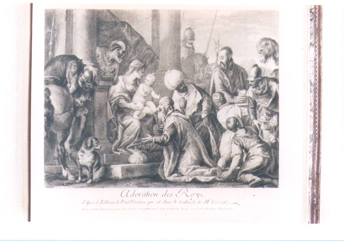 adorazione dei Re Magi (stampa) di Caliari Paolo detto Paolo Veronese, Hortemels Frederic Eustache (sec. XVIII)