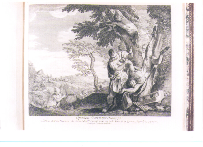 APOLLO SCORTICA MARSIA (stampa) di Caliari Paolo detto Paolo Veronese, Joullain François (sec. XVIII)