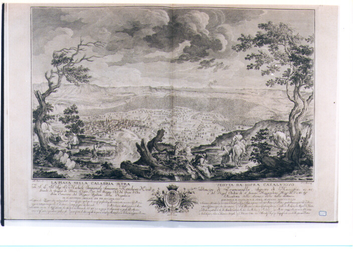 VEDUTA DELLA PIANA CALABRA (stampa) di La Marra Francesco, Bovi Mariano (sec. XVIII)
