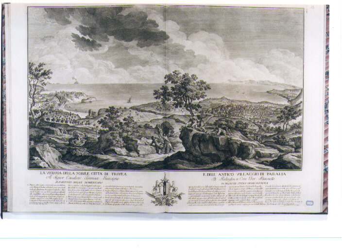 VEDUTA DELLA CITTA' DI TROPEA E DEL VILLAGGIO DI PARALIA (stampa) di La Marra Francesco, Bovi Mariano (sec. XVIII)