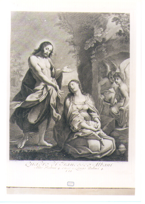 CRISTO COME GIARDINIERE (stampa) di Albani Francesco, Gregori Carlo, Magni Giuseppe (sec. XVIII)
