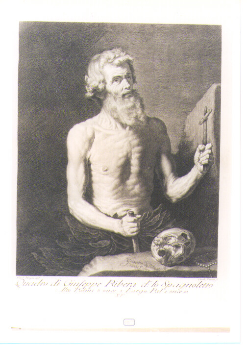 SANT'ONOFRIO (stampa) di De Ribera Jusepe detto Spagnoletto, Faucci Carlo, Magni Giuseppe (sec. XVIII)