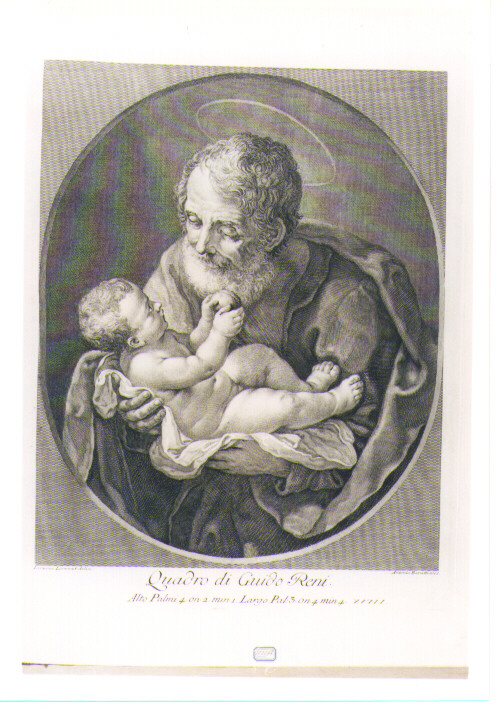 SAN GIUSEPPE E GESU' BAMBINO (stampa) di Reni Guido, Baratti Antonio, Lorenzi Lorenzo (sec. XVIII)