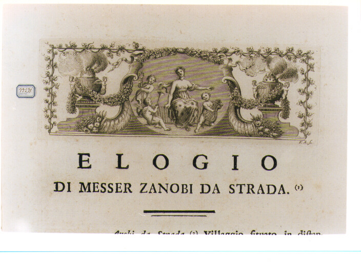 ALLEGORIA DELLA POESIA (stampa) di Allegrini Francesco (sec. XVIII)
