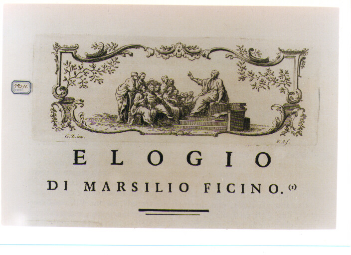 SIMPOSIO DI PLATONE (stampa) di Zocchi Giuseppe, Allegrini Francesco (sec. XVIII)