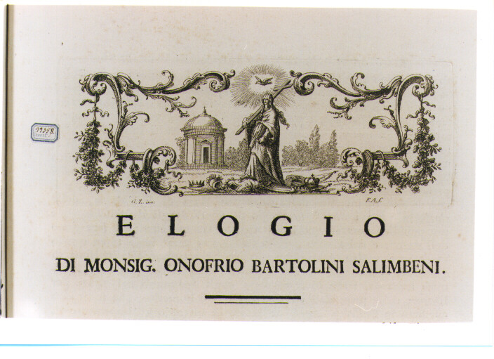 ALLEGORIA DELLA RELIGIONE (stampa) di Zocchi Giuseppe, Allegrini Francesco (sec. XVIII)