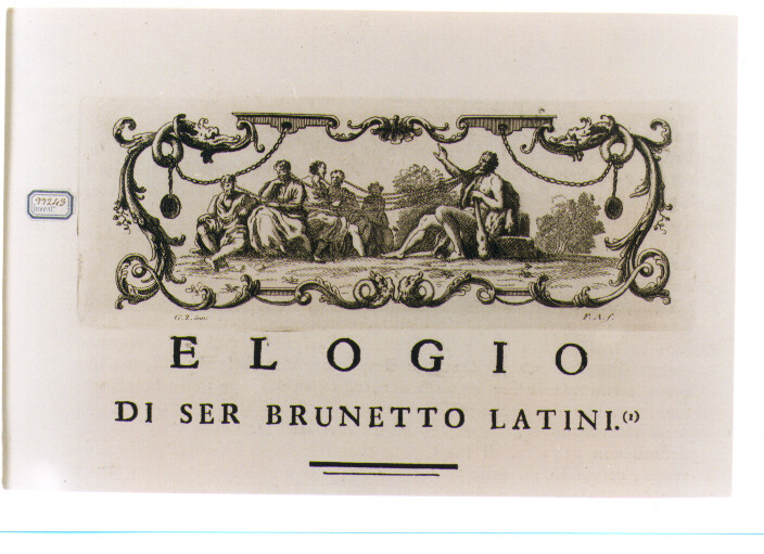 ALLEGORIA DELLA FORZA DELL'ELOQUENZA (stampa) di Zocchi Giuseppe, Allegrini Francesco (sec. XVIII)