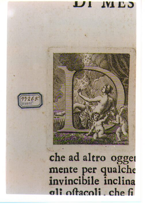 CAPOLETTERA D CON DANAE (stampa) di Allegrini Francesco (attribuito) (sec. XVIII)