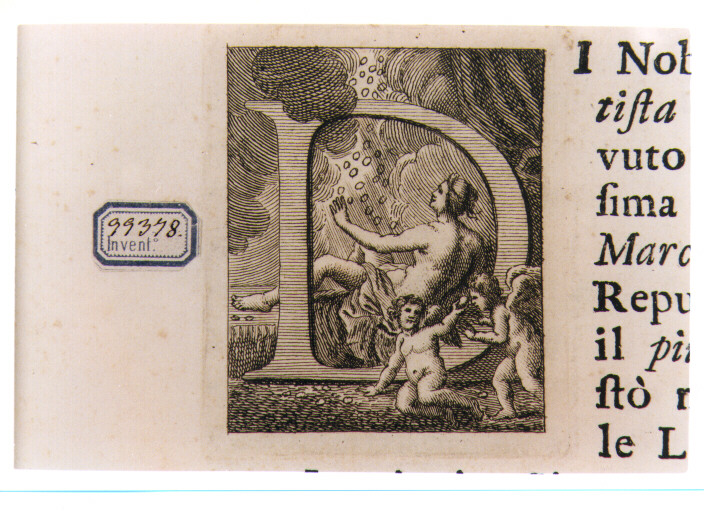 CAPOLETTERA D CON DANAE (stampa) di Allegrini Francesco (attribuito) (sec. XVIII)