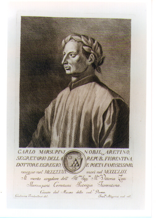 RITRATTO DI CARLO MARSUPINI (stampa) di Allegrini Francesco, Traballesi Giuliano (sec. XVIII)