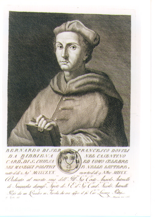 RITRATTO DEL CARDINAL BIBBIENA (stampa) di Allegrini Francesco, Zocchi Giuseppe (sec. XVIII)
