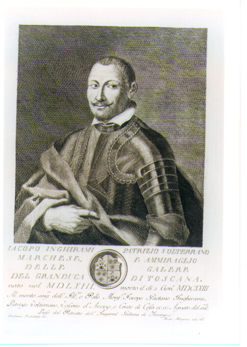 RITRATTO DI JACOPO INGHIRAMI (stampa) di Allegrini Francesco, Traballesi Giuliano (sec. XVIII)