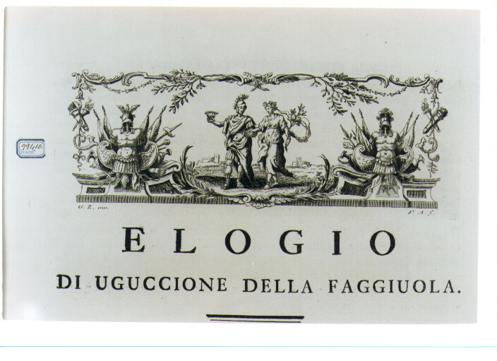 ALLEGORIA DELLA PACE E DELLA GUERRA (stampa) di Zocchi Giuseppe, Allegrini Francesco (sec. XVIII)