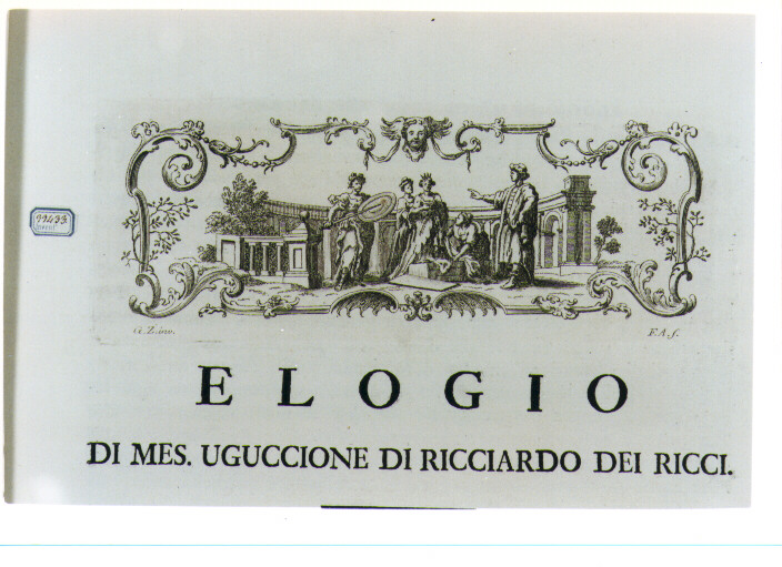 ALLEGORIA DEL COMMERCIO (stampa) di Zocchi Giuseppe, Allegrini Francesco (sec. XVIII)