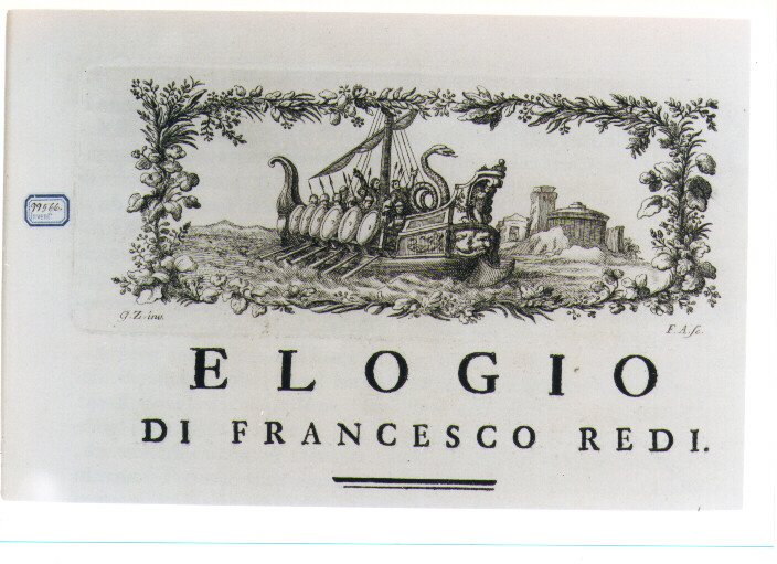 NAVE CON SOLDATI (stampa) di Zocchi Giuseppe, Allegrini Francesco (sec. XVIII)