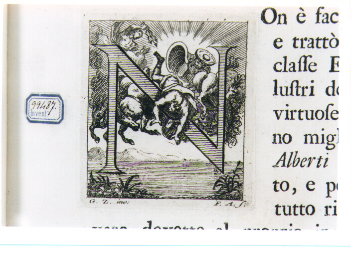 CAPOLETTERA N CON CADUTA DI FETONTE (stampa) di Zocchi Giuseppe, Allegrini Francesco (sec. XVIII)