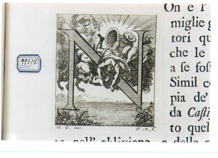 CAPOLETTERA N CON CADUTA DI FETONTE (stampa) di Zocchi Giuseppe, Allegrini Francesco (sec. XVIII)