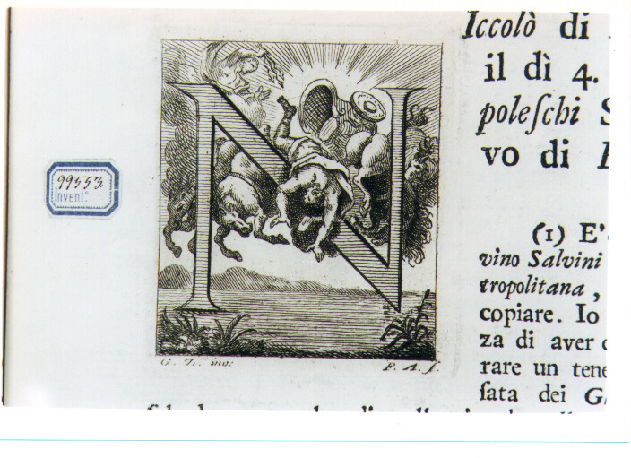 CAPOLETTERA N CON CADUTA DI FETONTE (stampa) di Zocchi Giuseppe, Allegrini Francesco (sec. XVIII)