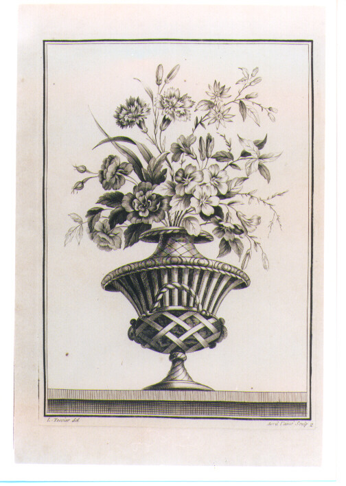 VASO CON FIORI (stampa) di Tessier Louis, Avril Jean Jacques (sec. XVIII)