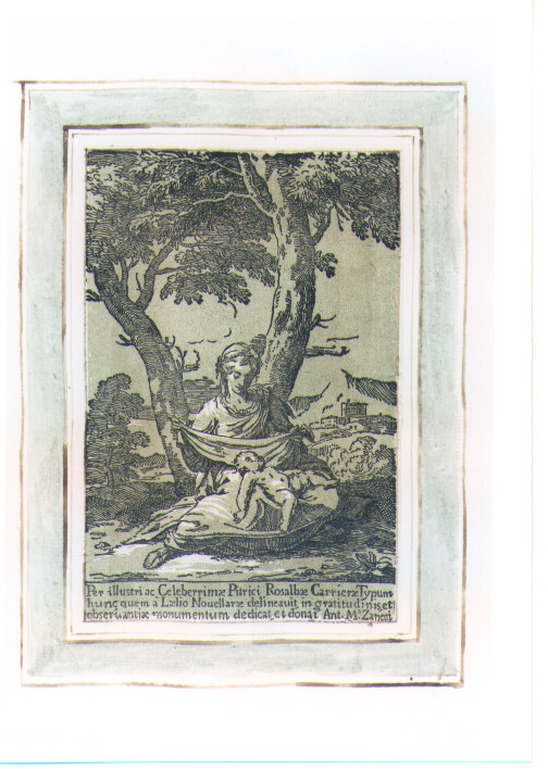 MADONNA CON BAMBINO (stampa a colori) di Zanetti Anton Maria, Carriera Rosalba, Orsi Lelio (sec. XVIII)